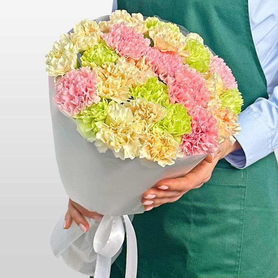 Букет из Гвоздик 25 шт «Фруктовое Драже»