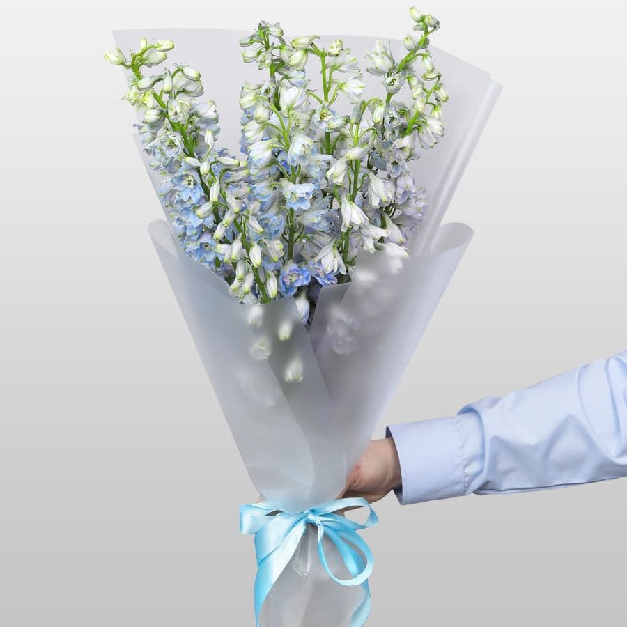 Букет из Дельфиниума 9 шт «Лазурная Нежность»
