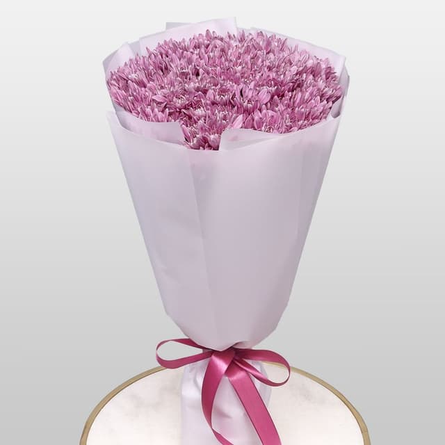 Букет из Сиреневых Кустовых Хризантем 25 шт «Вечерний Блюз» Букет из Сиреневых Кустовых Хризантем 25 шт «Вечерний Блюз»