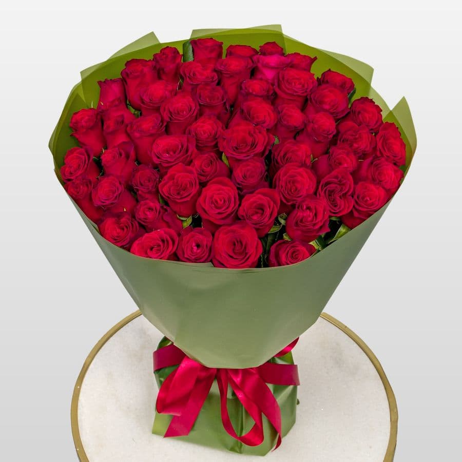 Букет Роз Кения 60 см «Красная романтика»