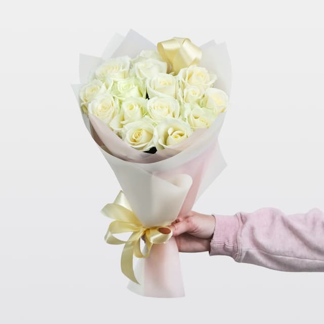 Букет Роз 15 шт 60 см Воздушное облачко Букет Роз 15 шт 60 см Воздушное облачко