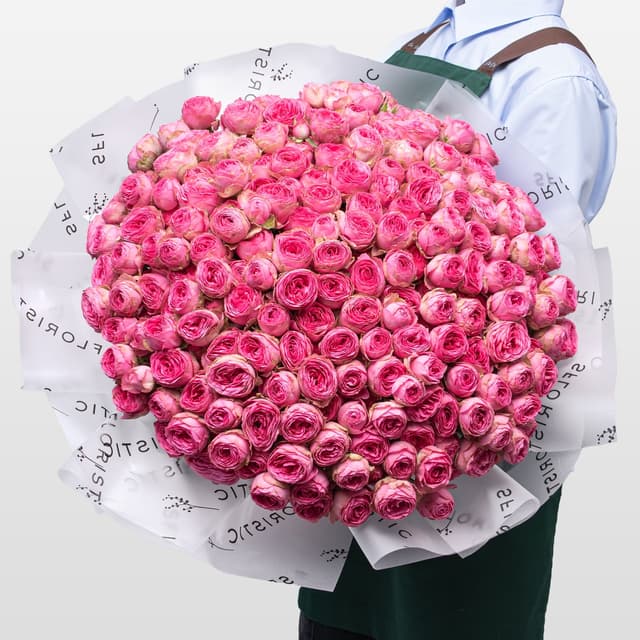 Букет из Кустовых Пионовидных Роз 51 шт «Волшебный Момент» Букет из Кустовых Пионовидных Роз 51 шт «Волшебный Момент»