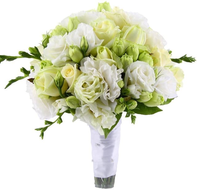 Букет из Роз, Фрезий и Лизиантуса «Виргиния» Букет из Роз, Фрезий и Лизиантуса «Виргиния»