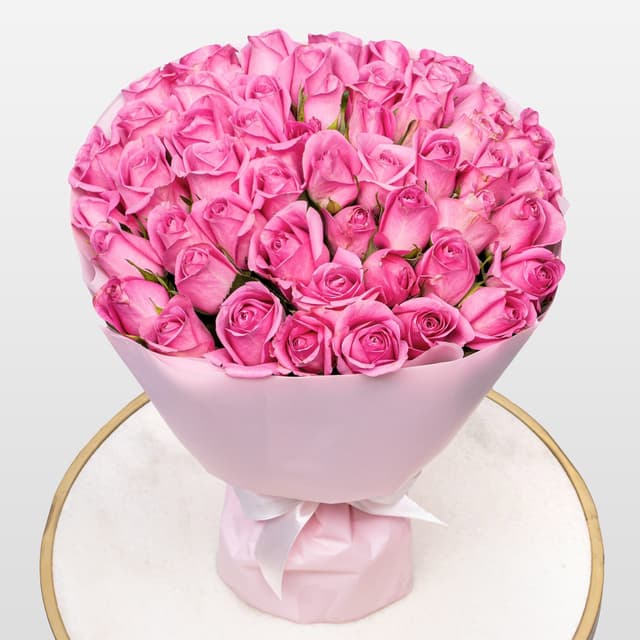 Букет розовых Роз Кения 40 см 51 шт «Любовь к Тебе» Букет розовых Роз Кения 40 см 51 шт «Любовь к Тебе»