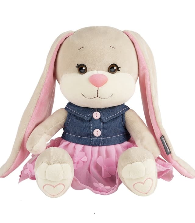 Мягкая Игрушка Jack&Lin, Зайка в Джинсовом Платье, 25 см, в Коробке Мягкая Игрушка Jack&Lin, Зайка в Джинсовом Платье, 25 см, в Коробке