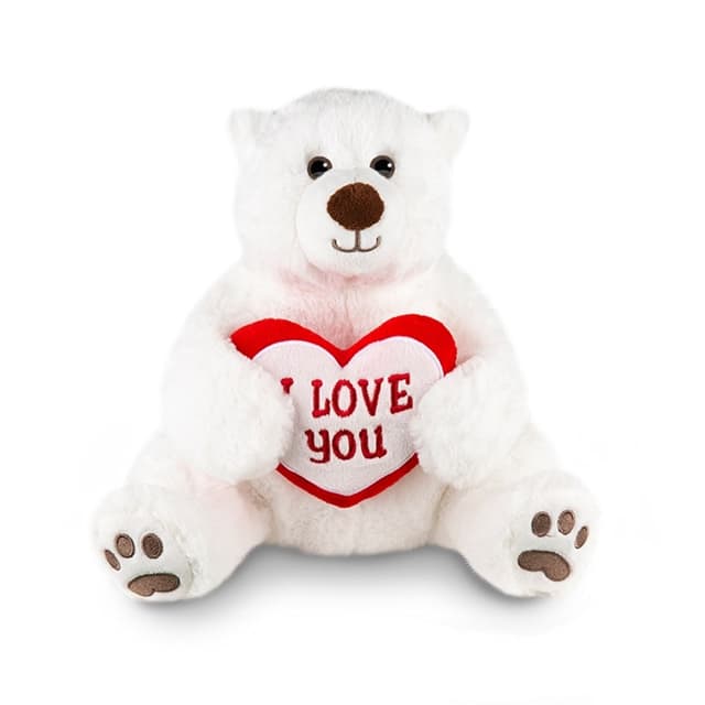 Мягкая игрушка Полярный мишка с сердцем Мягкая игрушка Полярный мишка с сердцем