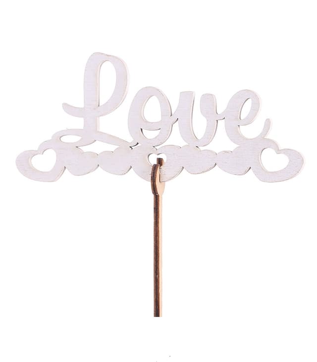 Топпер крашеный Лав Сердца белый Топпер крашеный Лав Сердца белый